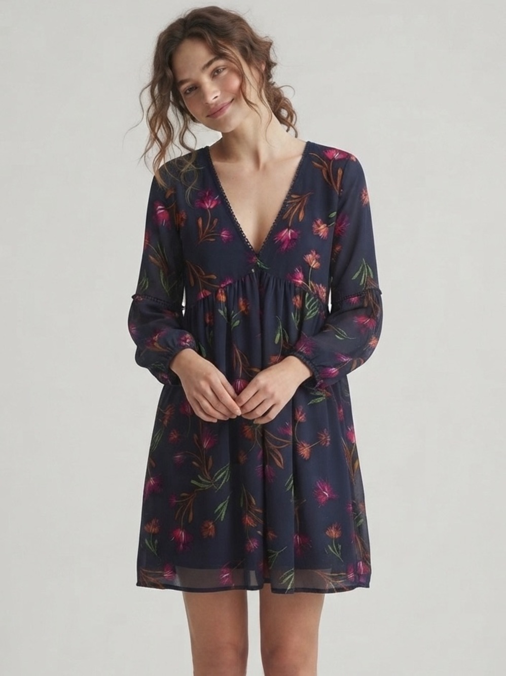 Ally Floral Babydoll Dress Size 8